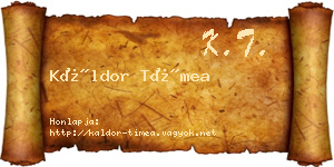 Káldor Tímea névjegykártya