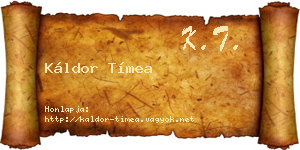 Káldor Tímea névjegykártya